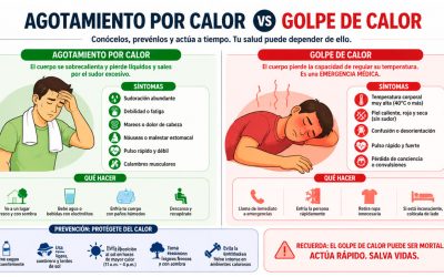 Golpe de calor vs agotamiento por calor